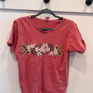 Floral Red Women's Top